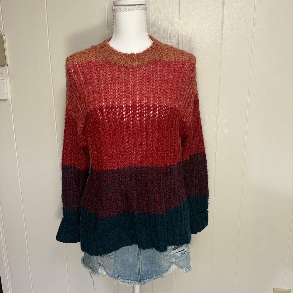 American Eagle Colorblock Knit Sweater
